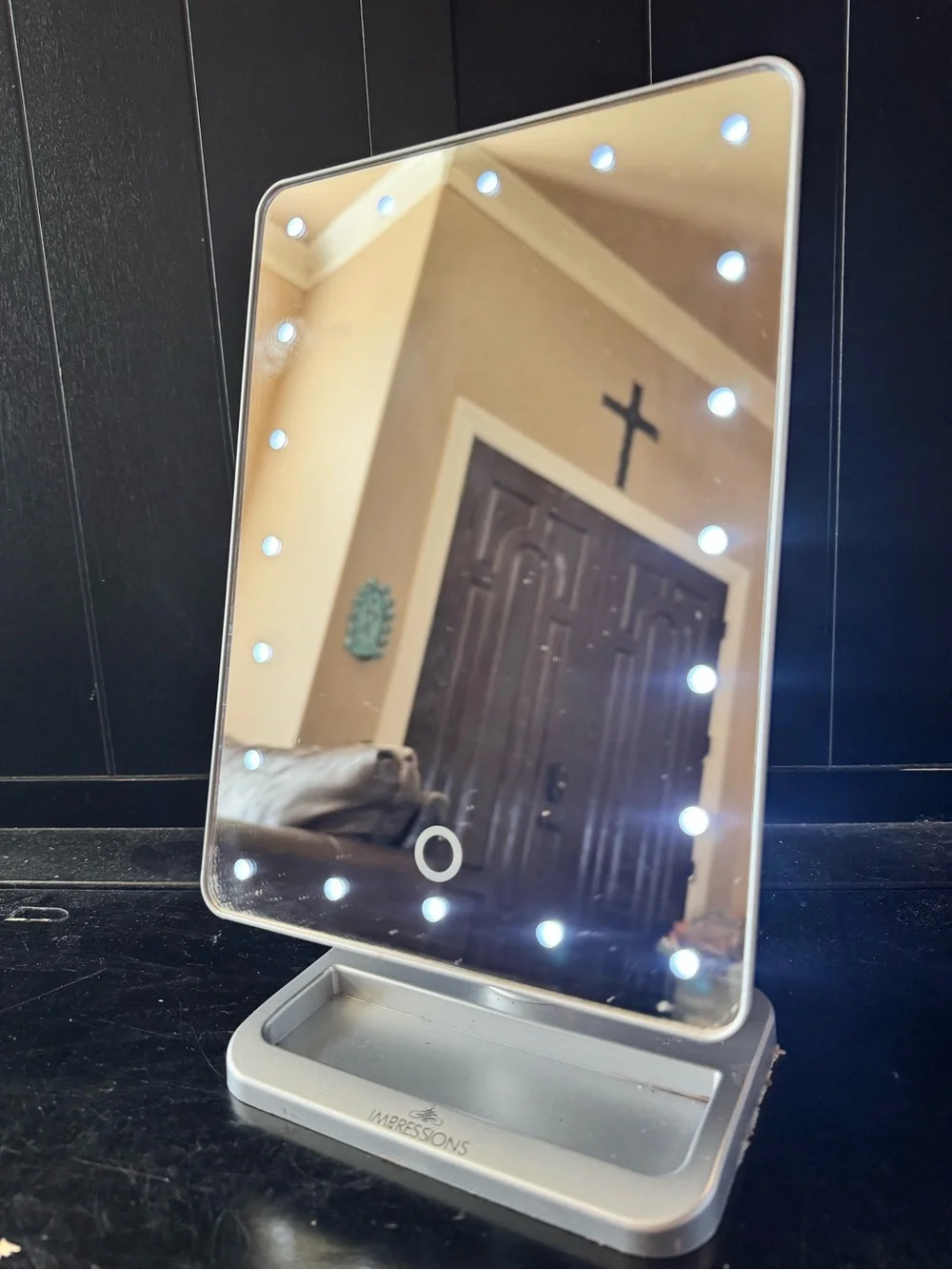 Impressions Silver LED Vanity Mirror with Touch Sensor
